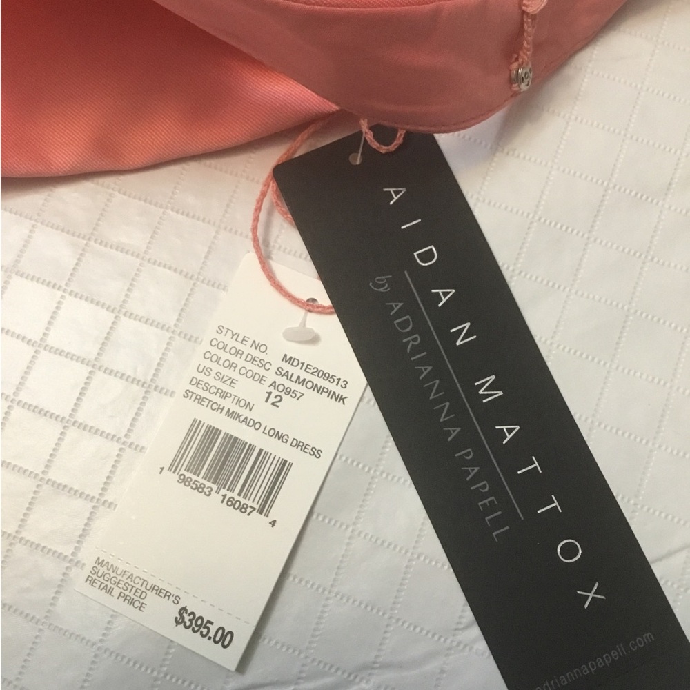 Aidan Mattox Coral Square-Neck Maxi Dress - Picture 2 of 16